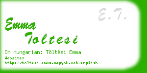 emma toltesi business card