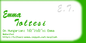 emma toltesi business card